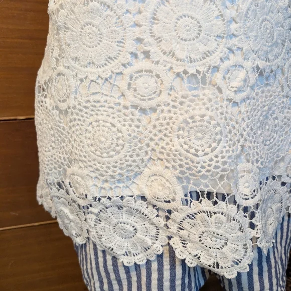 White Boho Lace Loose Fit Tank Top Halter Top Neck XXL - Picture 7 of 15